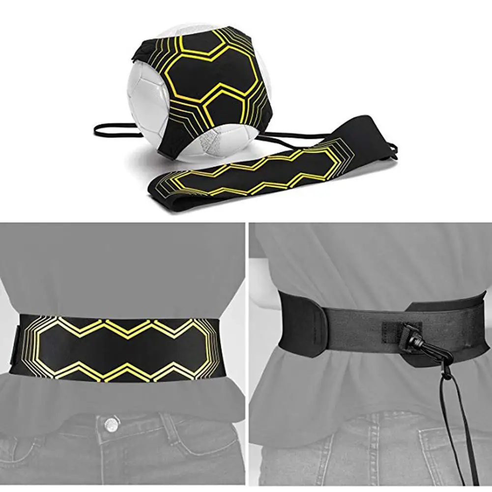

Soccer Ball Practice Belt Football Kick Training Belt Adjustable Trainer Train Equipment Practice Belt Hands Kids Adult Soccer