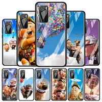 up disney movie for huawei p40 p30 pro plus p20 p10 lite p smart z 2021 2020 2019 luxury tempered glass phone case