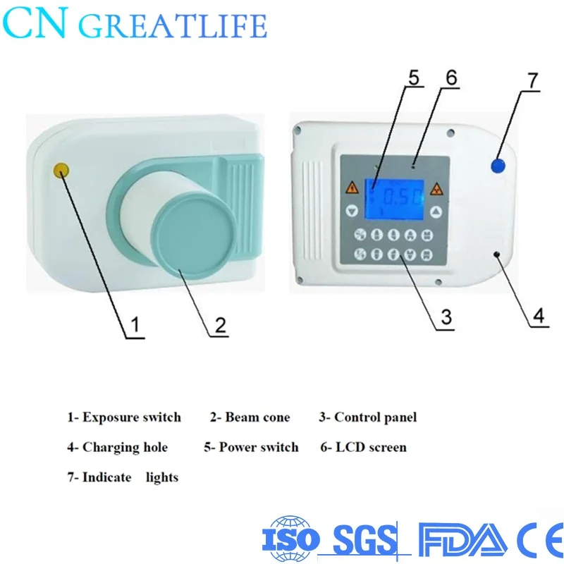 Teeth Whitening Equipment High Frequency Imaging System Wireless Digital Portable Dental X Ray Unit Machine Touches | Красота и