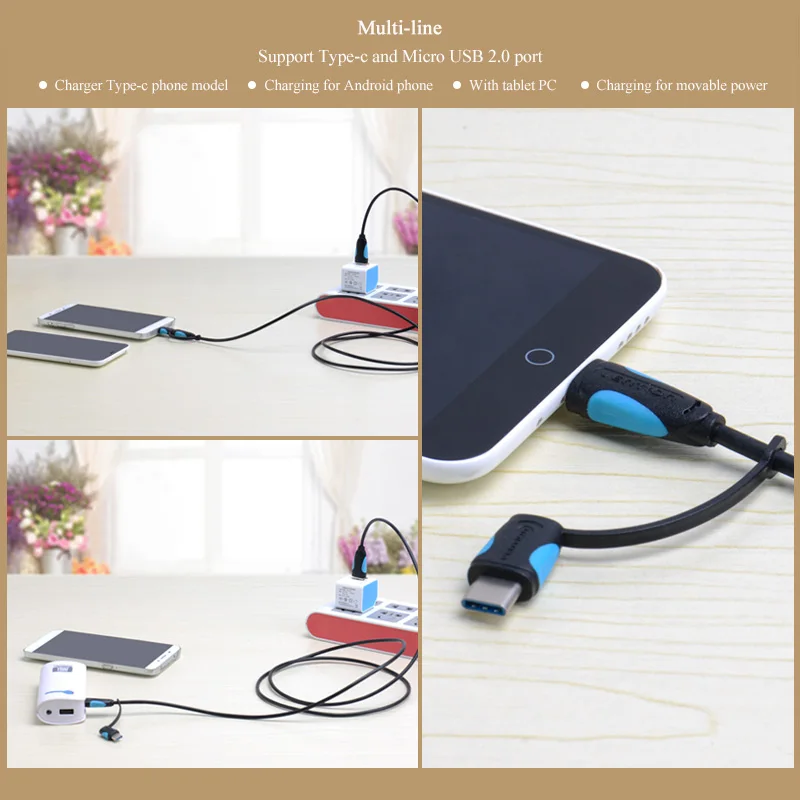 Vention USB 2 0 USB-C кабель для синхронизации данных и зарядки 150 см type-C OnePlus ZUK Z1 Xiaomi 4C MX5