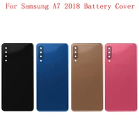 battery case cover rear door housing back case for samsung a7 2018 a750 battery cover camera frame lens with logo