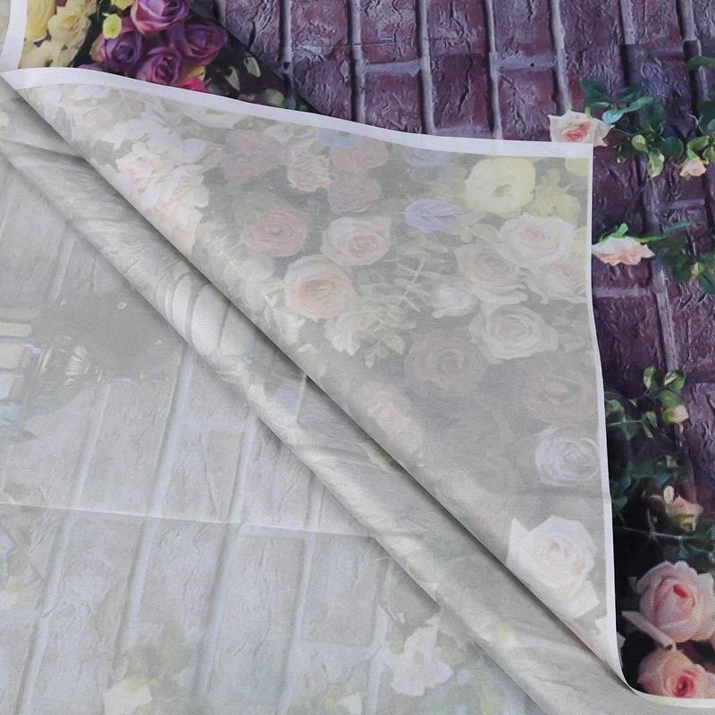 

7x5ft Flowers Wall Photography Backdrops Brick Backdrop Spring Stuido Background