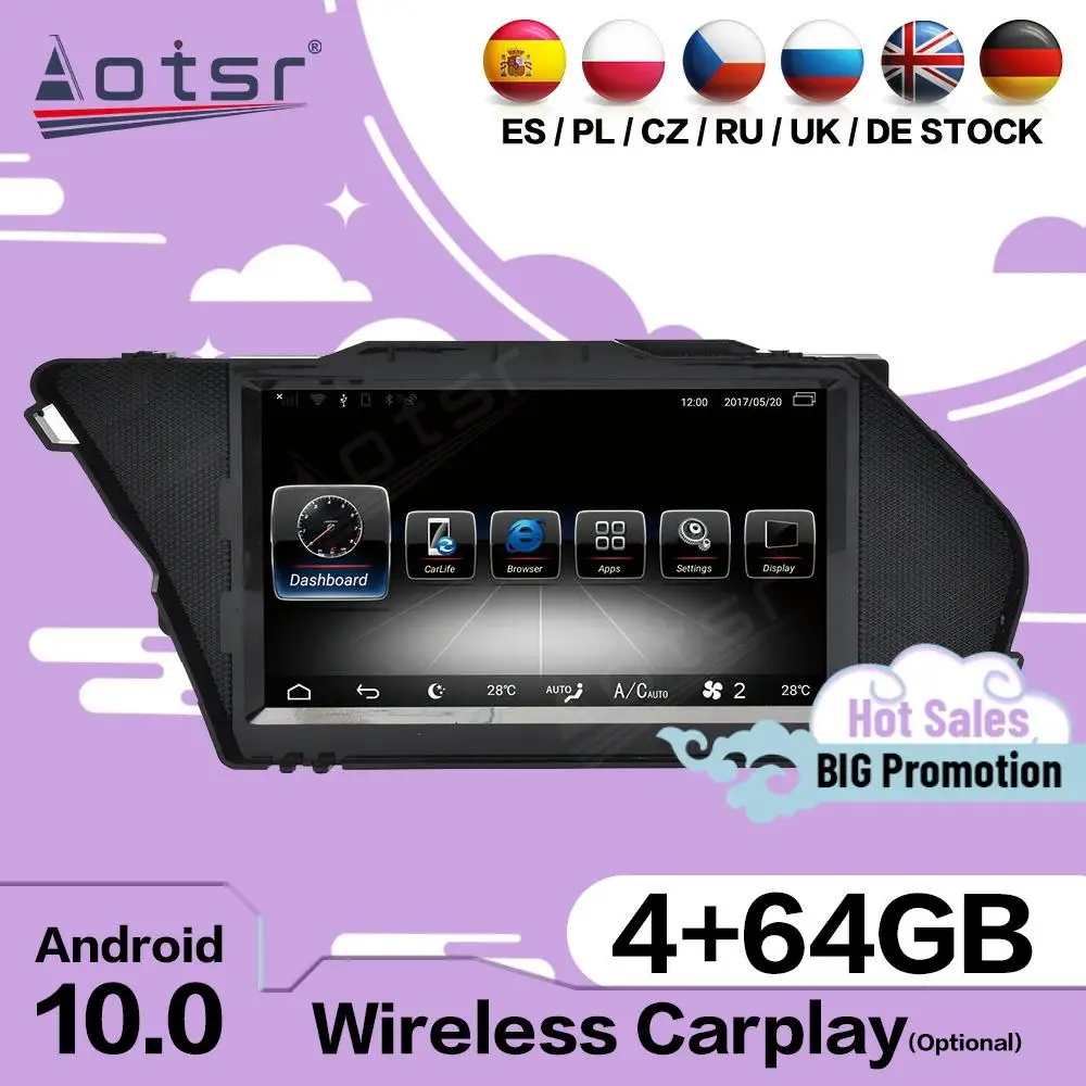 

Мультимедийное устройство Carplay, стерео, Android 10, для моделей Mercedes Benz GLK X204, 2008, 2009, 2010, 2011, 2012, GPS, навигатор, аудио, радио, головное устройство