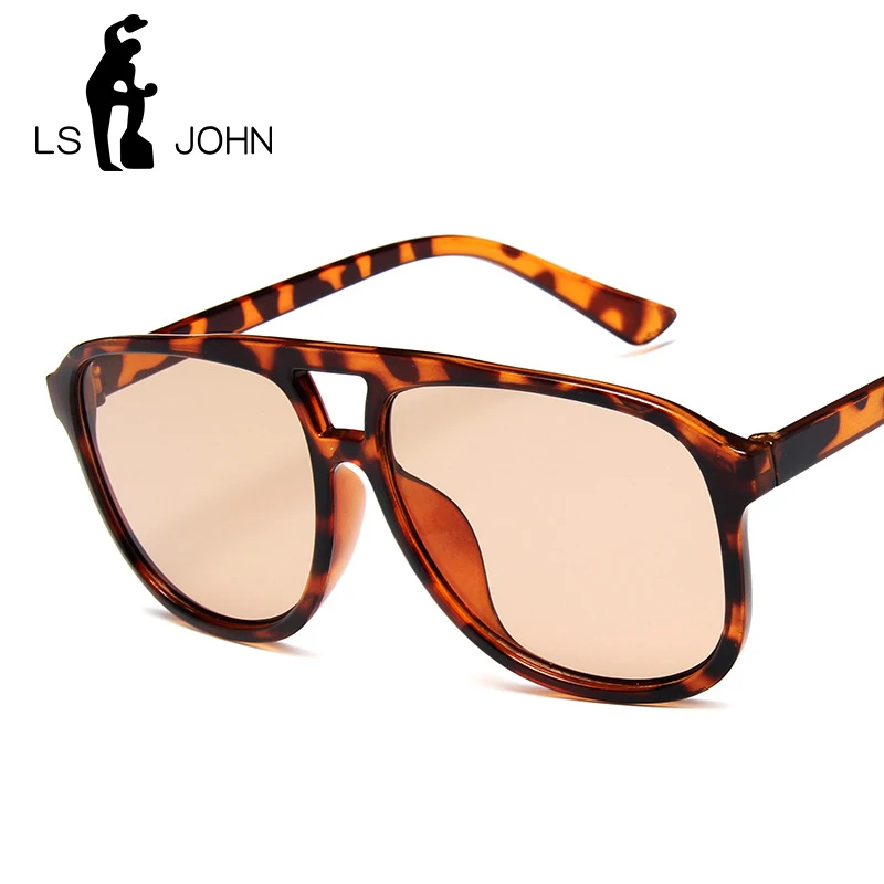 Солнечные очки LS JOHN в большой оправе для мужчин и женщин модные брендовые