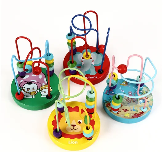 Пазл с мультяшными животными геометрическая форма головоломка деревянная