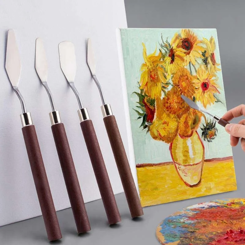 

7 PCS Palette Knife Set Painting Stainless Steel Spatula Palette Knife for Oil
