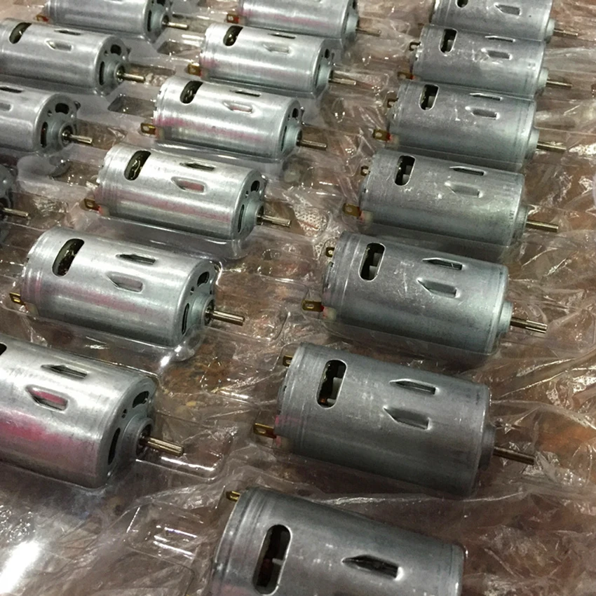 555 углеродный щеточный двигатель постоянного тока с передним шарикоподшипником