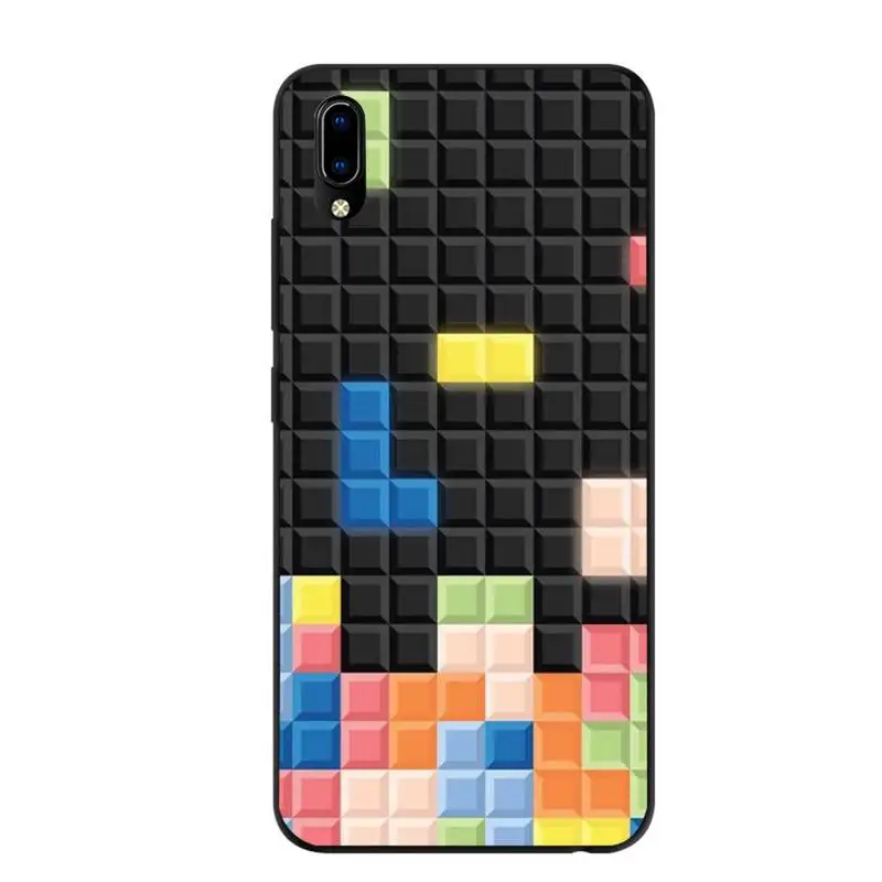 

Classic Games Tetris Phone Case for huawei mate 10 20 lite 20X mate 30 40 pro Black Soft Case nax fundas cover
