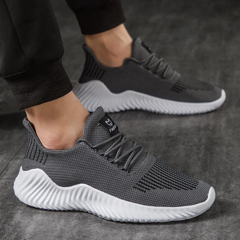 2019 Casual Shoes Men Flat Sneakers Breathable Fashion Mesh Mens Trainers Summer Running Size 39-47 | Обувь
