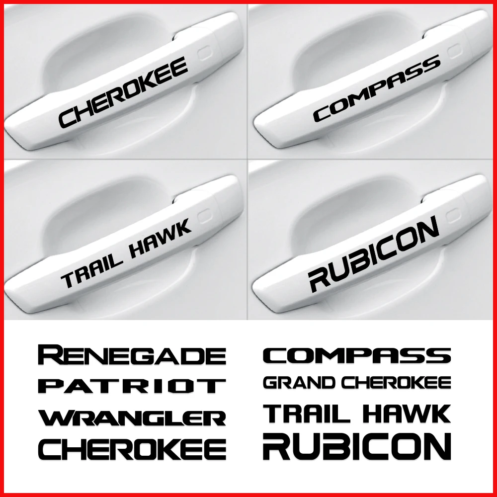 4 шт. наклейки на дверную ручку автомобиля стеклоочиститель зеркальная отделка