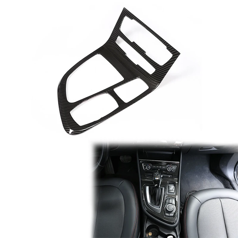 

Carbon Fiber Car ABS Chrome Center Console Gear Shift Frame Cover Trim for BMW 218I Gran Tourer F45 F46 2015-2018