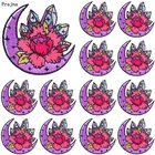 Праджня 10 шт. с украшением в виде кристаллов с аппликацией в виде цветка, вышитые нашивки на одежде с помощью утюга с нашитым рисунком героев мультфильмов цветок патчи для одежды Бесплатная доставка стикер