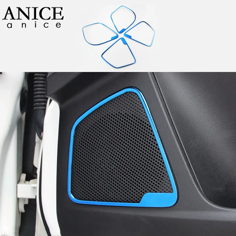 4 шт. дверная колонка из нержавеющей стали аудио кольцо накладка подходит для Ford