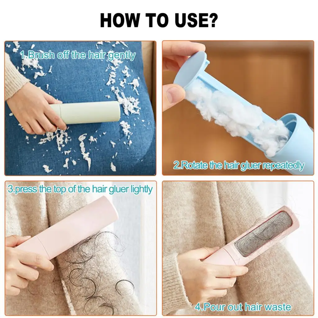 Портативные щетки для самоочистки волос многоразовая статическая щетка удаления пыли в одежде чистки