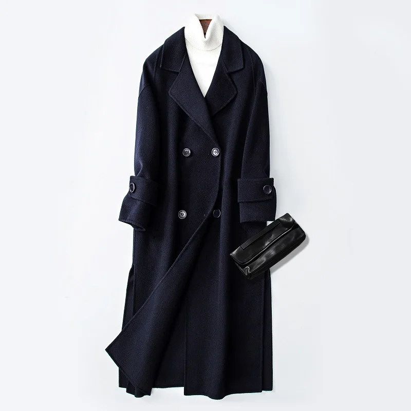 

Coats 2021 Superior quality Wool Fashion Women Wool Coat Long Womans Woolen Coats Autumn Winter Female Jacket casaco feminino