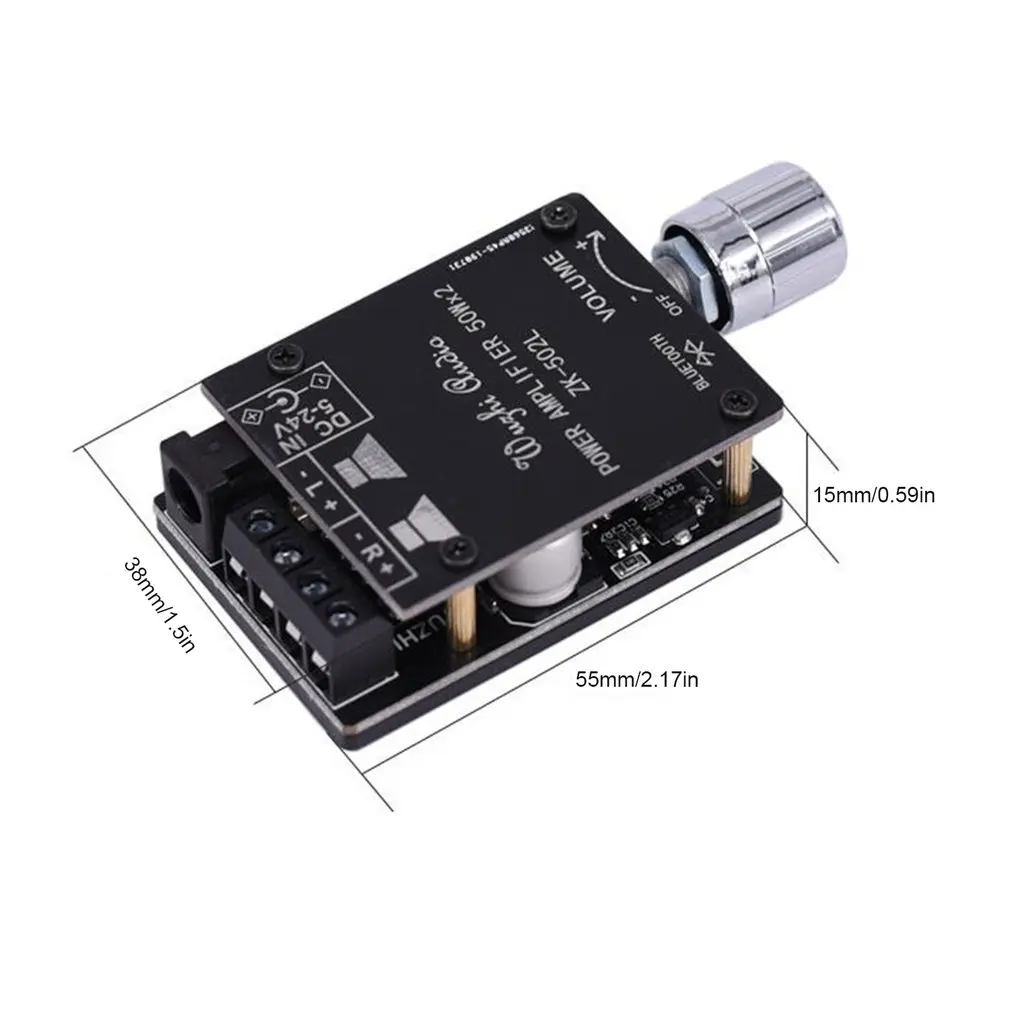 ZK 502L Bluetooth 5 0 беспроводной аудио цифровой усилитель мощности стерео плата 50Wx2