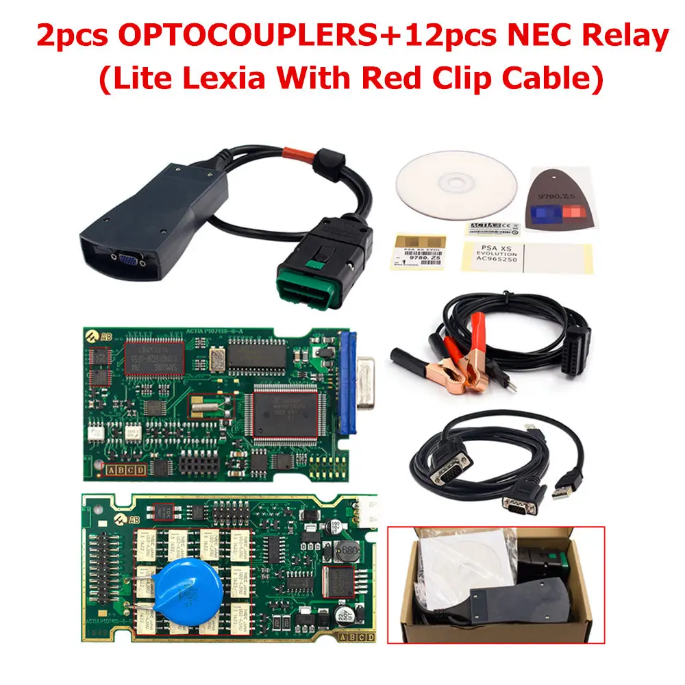 Lite Lexia with clip Новейший Diagbox V7.83 lexia 3 PP2000 полный чип с 921815C прошивкой Lexia OBD2 диагностический инструмент Lexia-3 PSA XS сканер эволюции - Цвет: Lite Lexia with clip