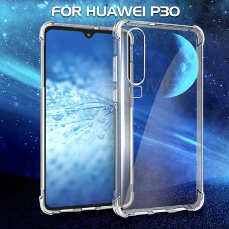 mobile phone shockproof anti scatch case air bag anti drop transparent clear tpu back cover for huawei nova3i p30 p30lite p30pro free global shipping