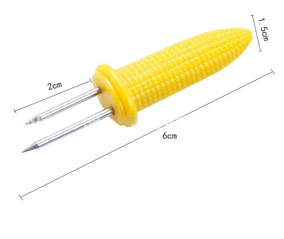 Маленькая вилка кукурузные шампуры безопасная Кукуруза в початках держатели