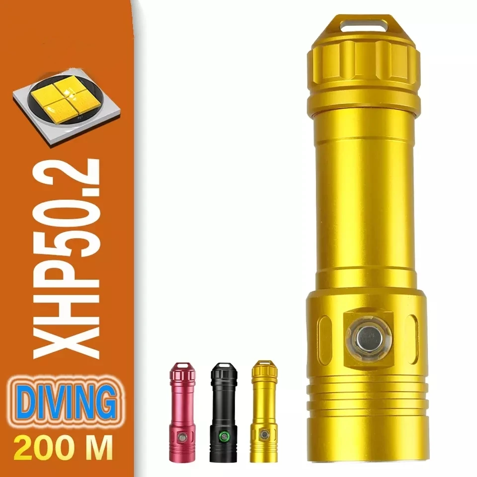 Самый мощный профессиональный светодиодный фонарик для дайвинга XHP50.2 подводная