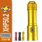Самый мощный профессиональный светодиодный фонарик для дайвинга XHP50.2, подводная Лампа 18650 100 м, подводный фонарь для погружения с аквалангом, перезаряжаемый ручной фонарь XmL2