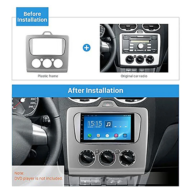 2 Din панель монтажная рама Набор для крепления на приборной панели автомобильный радиоприемник 2004 2011 Ford Focus