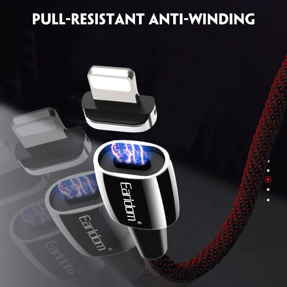 FDBRO Магнитный Micro USB кабель для телефона Быстрая зарядка данных провод шнур магнитное зарядное устройство usb type C кабель для мобильного телефона 1 м