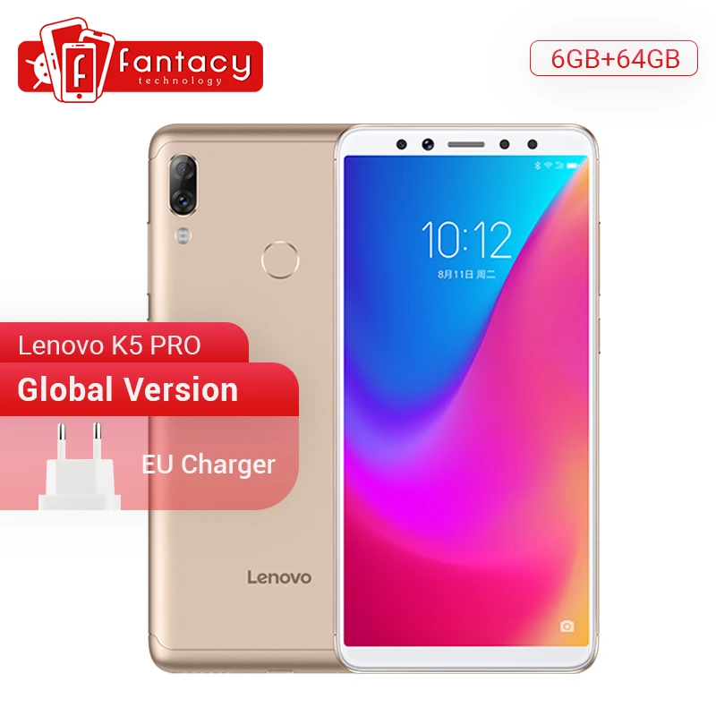 Глобальная версия lenovo K5 Pro 6 ГБ 64 четырехъярусная камера Snapdragon 636 мобильный 5 99