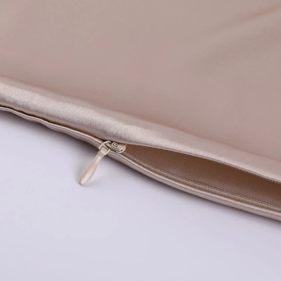 Наволочка из 100% шелка со скрытой молнией 19 мм