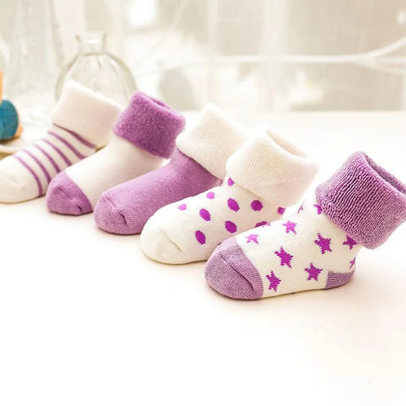 5 pairs5 5 pairs /3 Pairs Baby Warm Winter Girl 0-24 Boy for Socks Birthday Gift Infant Newborns Baby Socks Socks Months Socks - Цвет: 5 pairs5