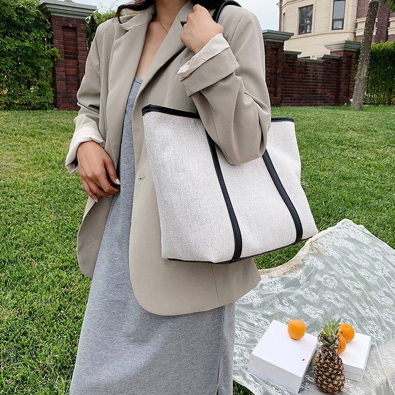 

LUCDO Famous Brands Canvas Handbags Casual Large Capacity Ladies Shoulder Bags Female Big Tote Bag New Crossbody Messenger Bags