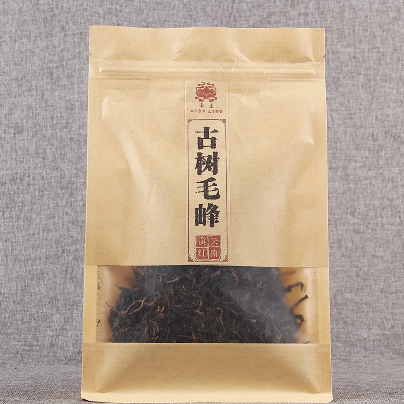 

100g/bag China Yunnan Dianhong Black Tea Luzhou-flavored Bulk Fengqing Ancient Kungfu Dianhong Maofeng Gift Bag