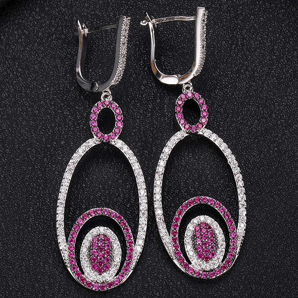 Janeklly тренд капли воды Висячие серьги для женщин аксессуары Полный кубический