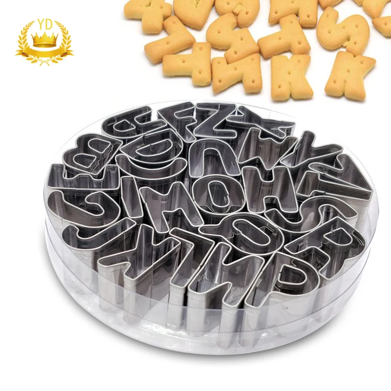 

NEW26Pcs Pieces Stainless Steel Alphabet Letter Cookie Cutters Mold Biscuit Cutter Set Cake Decorating Moulds Fondant Cutter Set