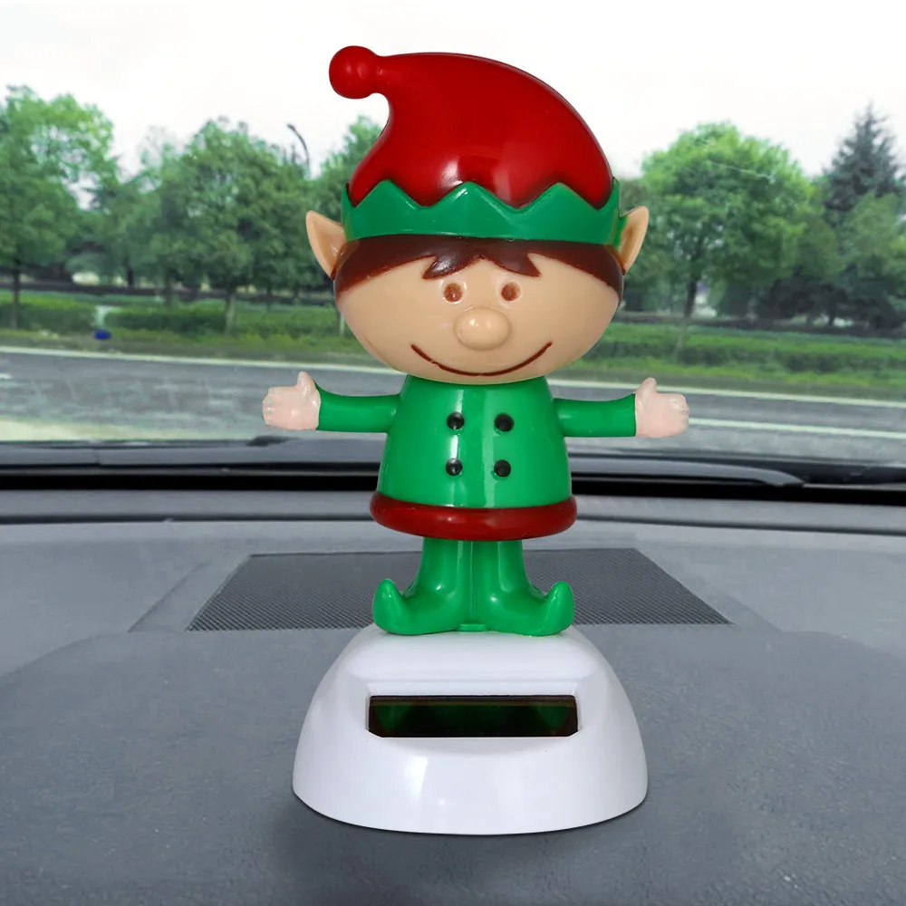 Украшение на солнечных батареях для автомобиля 2019 Рождественская игрушка