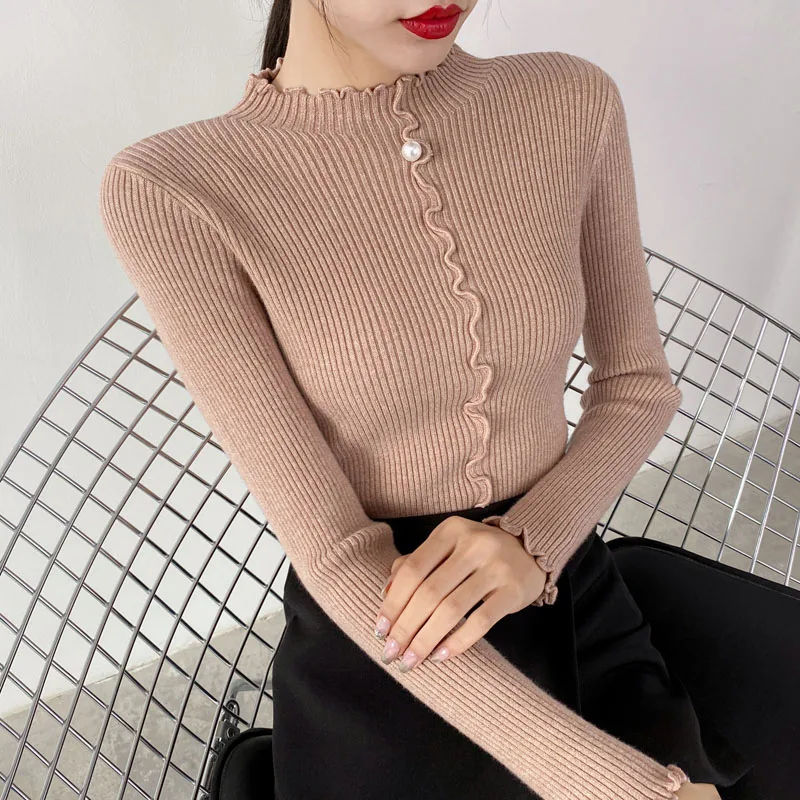 

JCHB 2021 Women's Sweaters Korean Pullover Women Long Sleeve Knitted Sweater Autumn Winter Clothes New Ropa De Mujer Pph2308