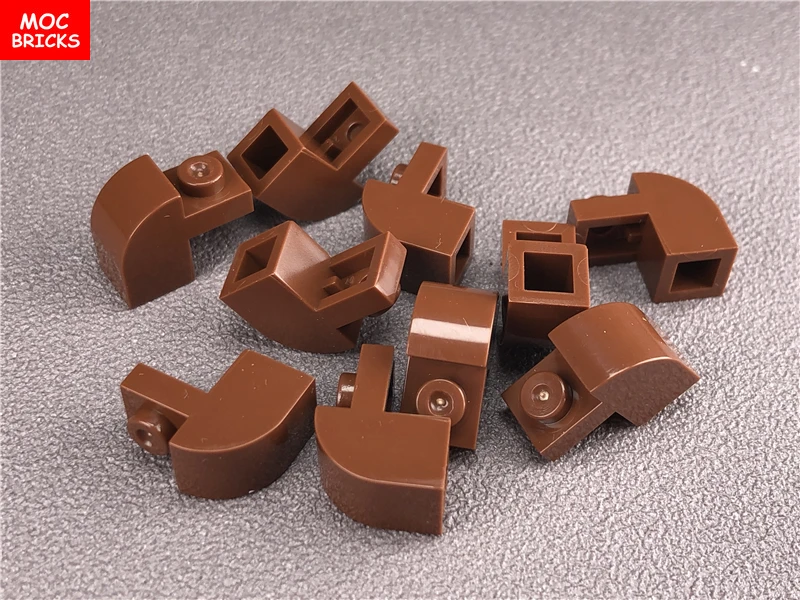 10 шт./лот MOC кирпичи красочный модифицированный кирпич 1x2x1 1/3 с изогнутой верхней