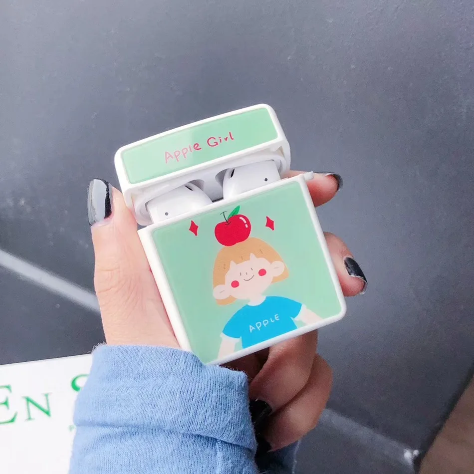 324A6 Чехол с 3D рисунком для Airpods, Модный чехол для наушников, чехол для Airpods 1 2, чехол для гарнитуры Etui, беспроводной чехол для наушников - Цвет: 324A6