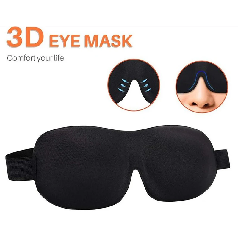 

1Pcs Soft Sleeping Mask Blindfold 3D Sleep Mask Natural Sleeping Eye Mask Eyeshade Cover Shade Eye Relax Massager Beauty Tools
