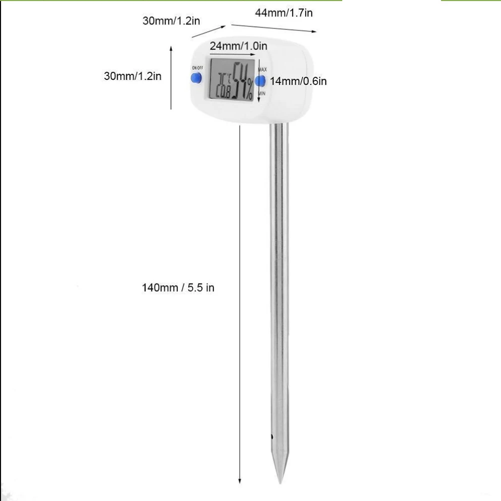 

LCD Digital Soil Hygrometer Moisture Meter Temperature Humidity Tester with Probe for Gardening Farming