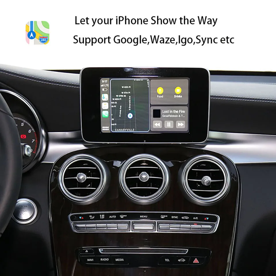 Беспроводная Автомобильная Мультимедийная головка Apple CarPlay Android интерфейс задней