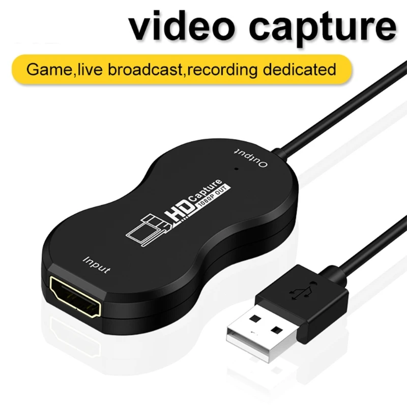 

2021 New Video Capture Card Game Live Capture Box USB2.0 to HDMI-compatibe 1080p 30fps