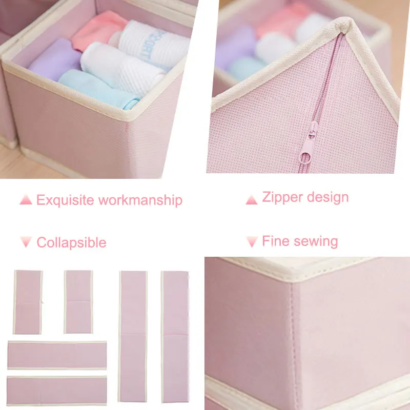 6 шт. Новый нетканый контейнер для хранения складной ящик Разделитель с крышкой