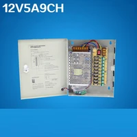 dc 12v 5a 9 channels power box switching power supply box for surveillance security camera 9ch ports 100v 240v input
