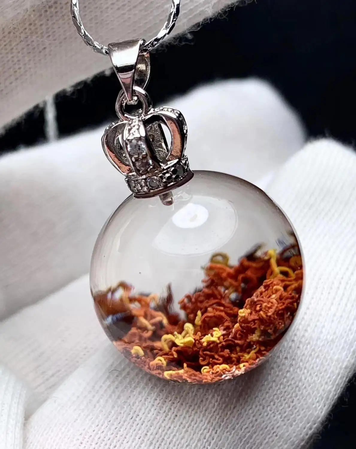 Высокое качество натуральный Зеленый Фантом подвеска в виде капли воды сад 36x26x17