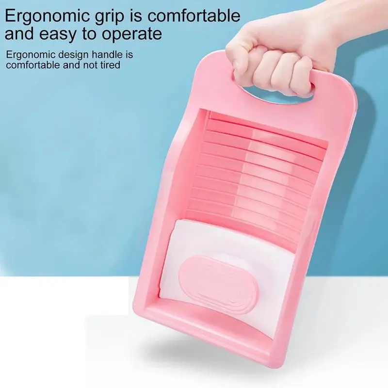 

Plastic Washtub with Washboard Thick Laundry Basin Wash Baby Underwear Plastic Laundry Basin