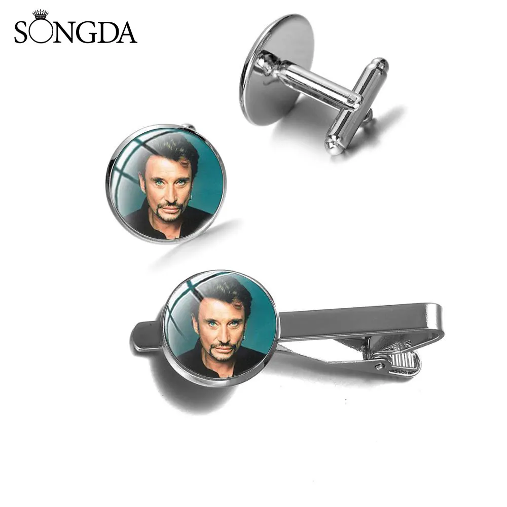 Сувенирные Запонки И Зажимы Для Галстука в стиле рок-звезды Джонни Хелли ручная