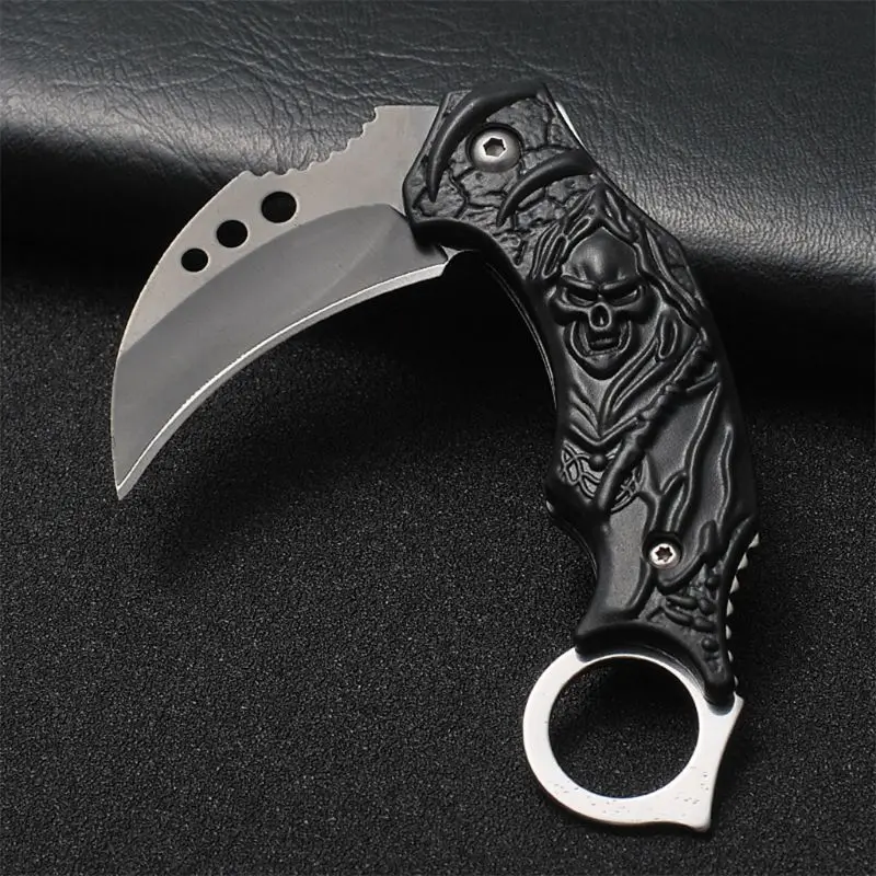 

Outdoor Camping Folding Blade Portable Combat Hand Tools Eagle Claw Self-defense Knife with Hanging Hole