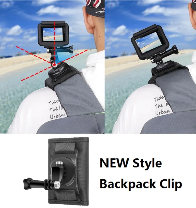Clownfish быстроразъемный зажим для сумки GoPro Hero 9 8 7 5 Xiaomi Yi 4K SJ4000 Sj8/9 pro Max EKEN H9 R Mijia Camera