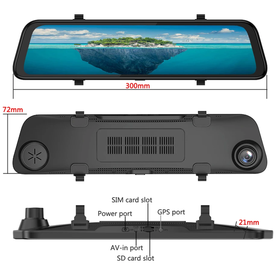 WHEXUNE 1" 4G ADAS зеркало заднего вида Android 8,1 FHD 1080P Двойной Объектив wifi видеорегистратор камера 2G ram 3 2G rom gps навигация автомобильный видеорегистратор